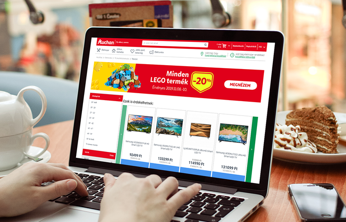 Teljesen testreszabott webshop rendszert szállítottunk az Auchan számára
