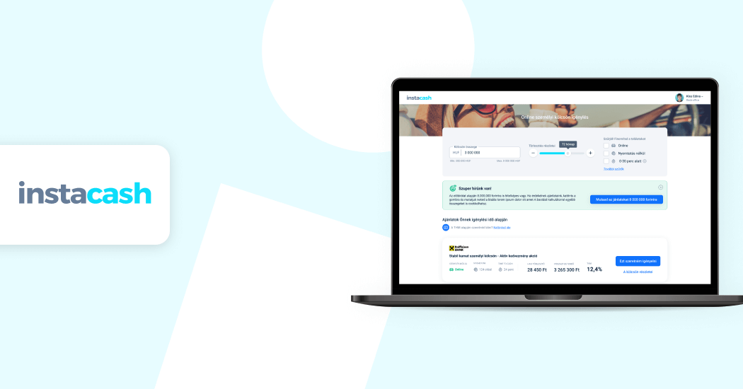 Instacash egyedi webfejlesztés