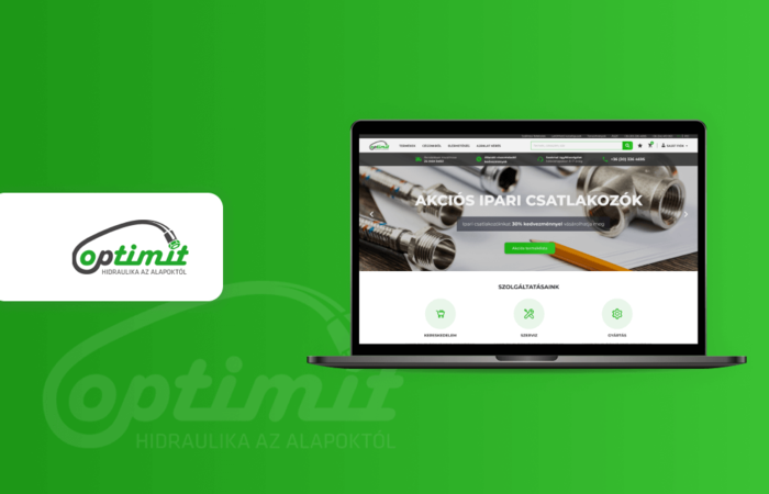 B2B webshop készítés az Optimit Hungária számára
